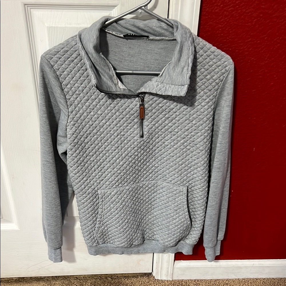 Gray Heather Quarter-Zip Sweatshirt